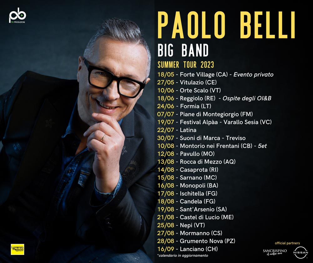 paolo belli big band tour 2023 italia